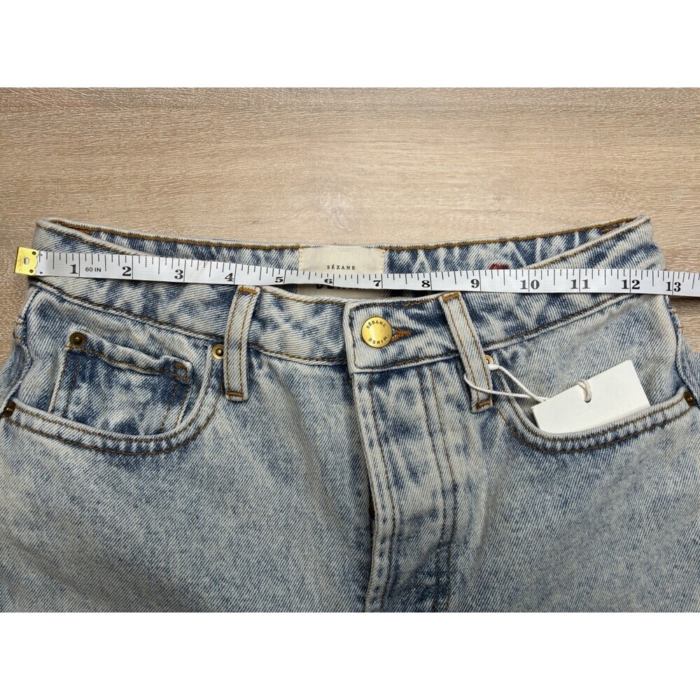 Sezane NWT Brut Sexy Tall Jeans in Edge Blue Light Wash Size 25 Organic Cotton - Picture 11 of 12